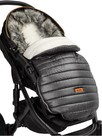 Sensillo Universal Waterproof Stroller Footmuff with Fleece Lining 100x46cm Gray