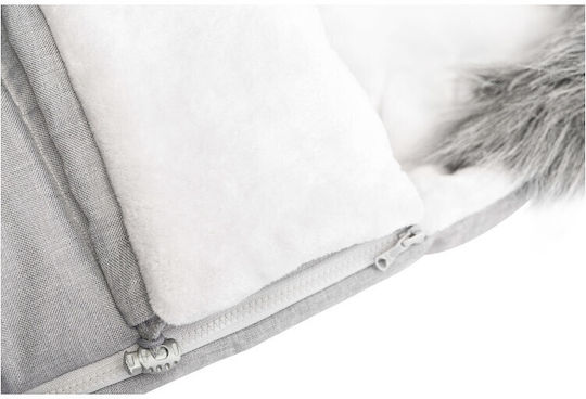 Sensillo Indiana Universal Ποδόσακος Καροτσιού Αδιάβροχος Γκρι με Fleece Επένδυση 100x50εκ.