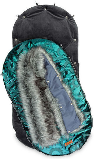 Sensillo Aspen Universal Waterproof Stroller Footmuff with Fleece Lining 95x45cm Green