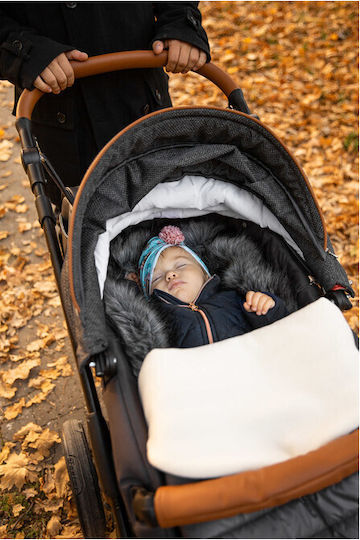 Sensillo Universal Waterproof Stroller Footmuff with Fleece Lining 100x46cm Gray