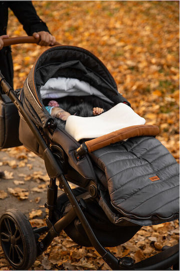 Sensillo Universal Waterproof Stroller Footmuff with Fleece Lining 100x46cm Gray