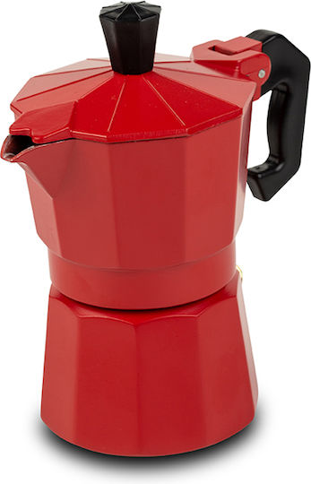 Nava Stovetop Espresso Pot for 1Cups Red