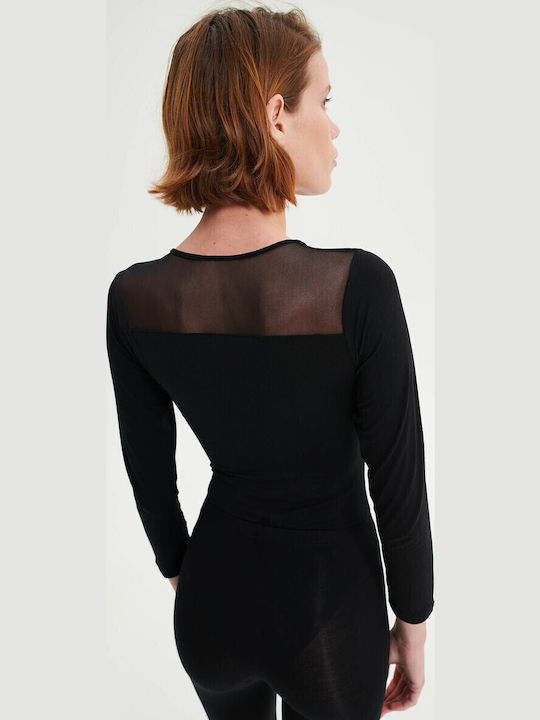 Bodysuit pentru femei Negru