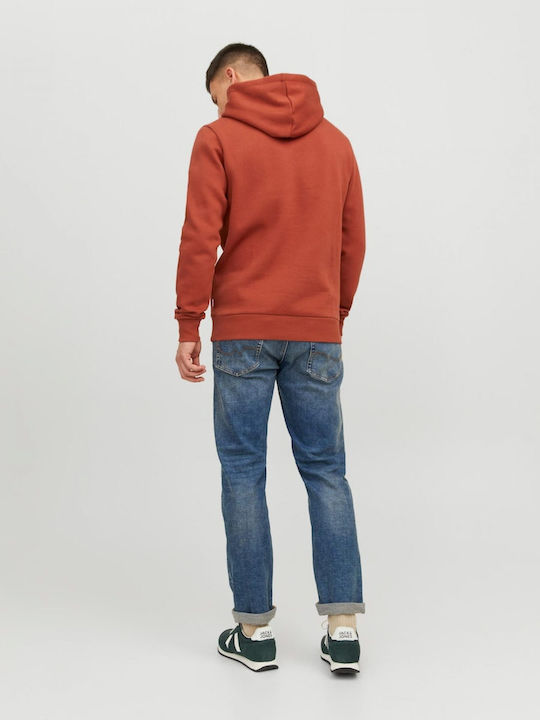 Jack & Jones Men's Sweatshirt with Hood Orange