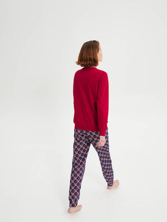 Vamp Winter Damen Pyjama-Set Rot