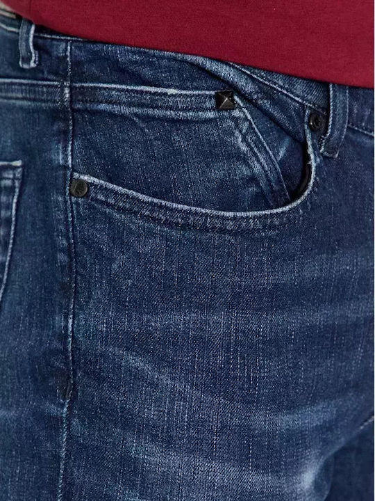Ανδρικό Παντελόνι Τζιν με Slim Εφαρμογή Μπλε