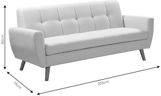 Decency Dreisitzer Sofa Beige 203x75x86cm