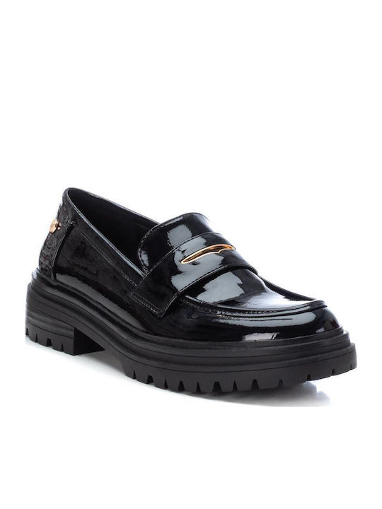 Patent Leather Women's Loafers in Black Color