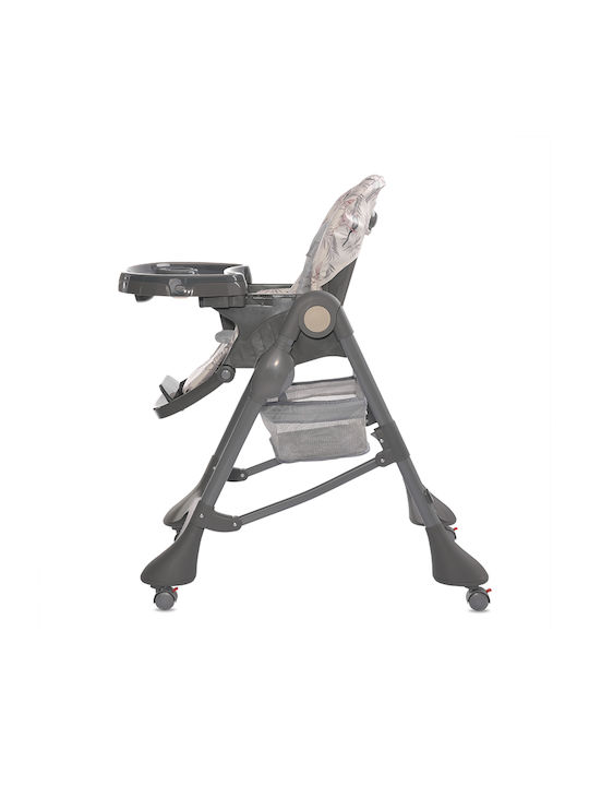 Lorelli Bellissimo Foldable Baby Highchair with Adjustable Height Gray
