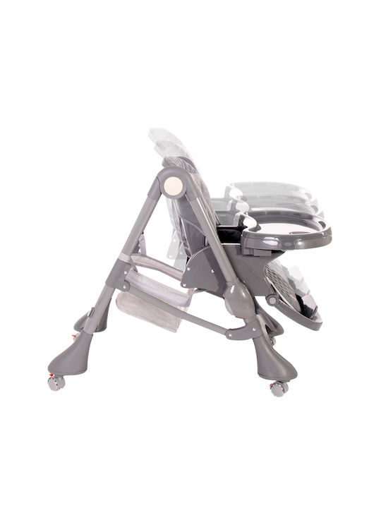 Lorelli Bellissimo Foldable Baby Highchair With Adjustable Height Gray
