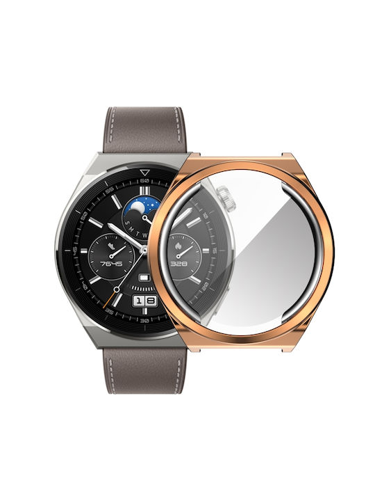 Θήκη Σιλικόνης σε Ροζ Χρυσό χρώμα για το Huawei Watch GT 3 Pro 43mm