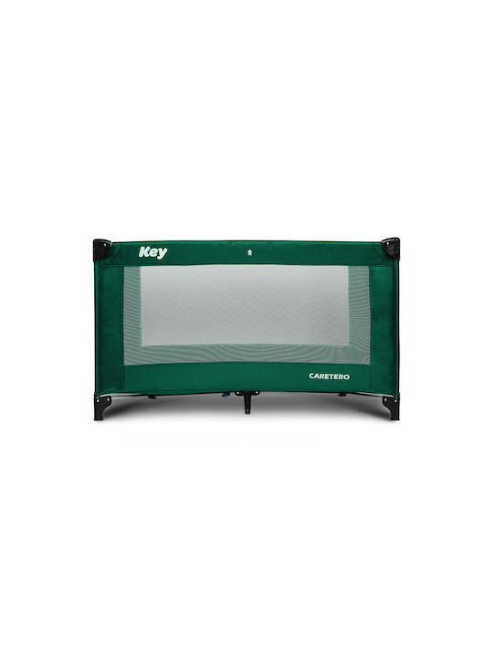 Caretero Key Παρκοκρέβατο με Στρώμα Πράσινο 60x120cm