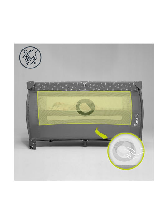 Lionelo Stefi Plus Playpen 2 Levels with Mattress Grey White