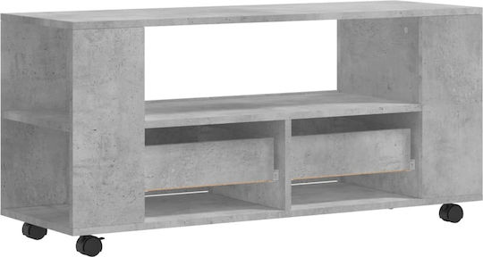 TV Stand with Wheels Gray 102x34.5x43cm