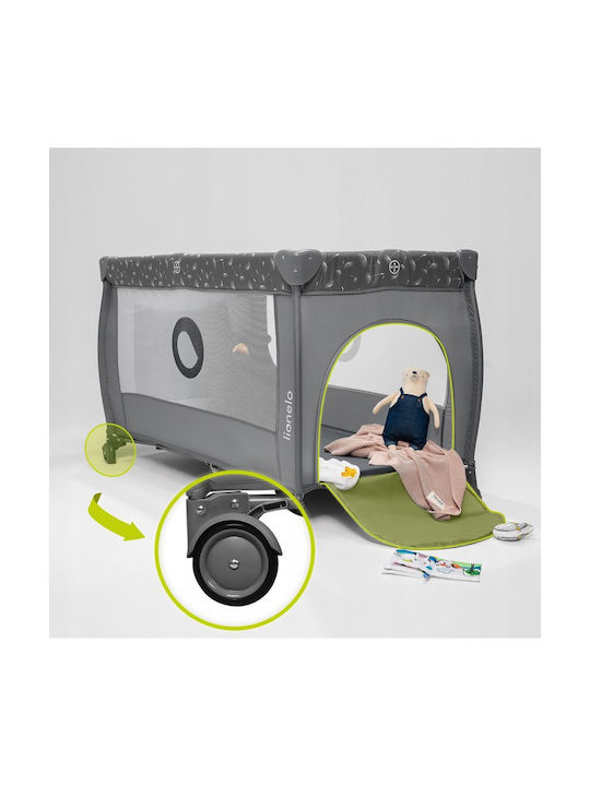 Lionelo Stefi Plus Playpen 2 Levels with Mattress Grey White