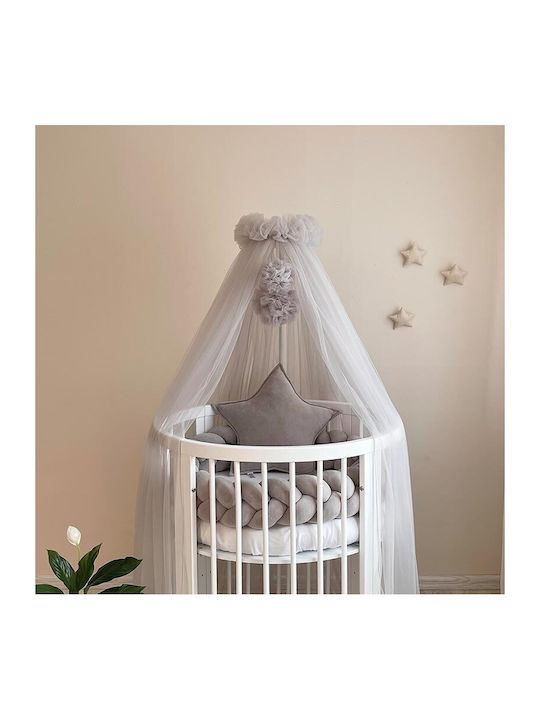 IngVart Mosquito Net Crib Tulle KUNGR2004 Gray