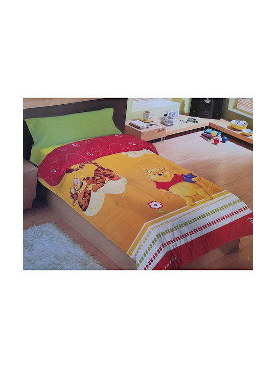 Disney Παιδικό Πάπλωμα Μονό με Γέμιση Microfiber Winnie Πολύχρωμο 150x220εκ.