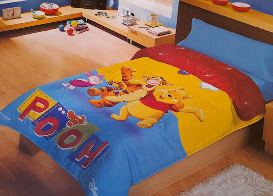 Disney Παιδικό Πάπλωμα Μονό με Γέμιση Microfiber Γαλάζιο 150x220εκ.