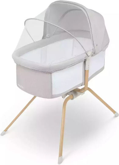 Lionelo Λίκνο Malin με Στρώμα και Ρόδες Beige Sand