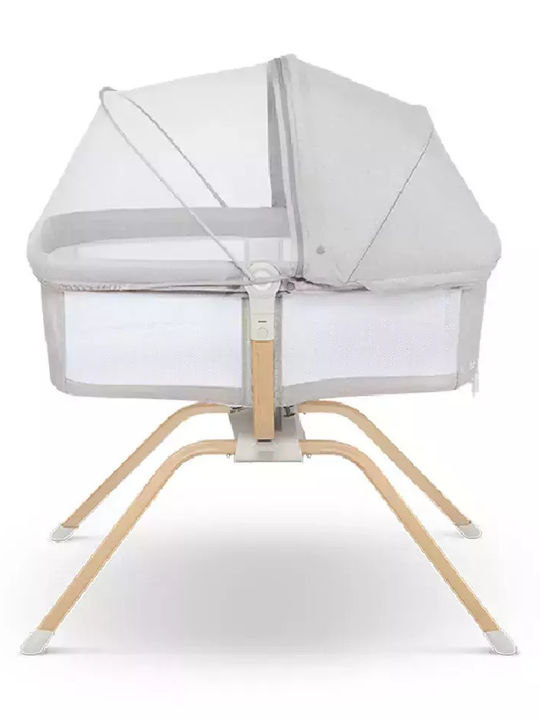 Lionelo Λίκνο Malin με Στρώμα και Ρόδες Beige Sand