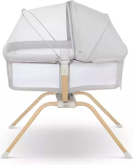 Lionelo Λίκνο Malin με Στρώμα και Ρόδες Beige Sand