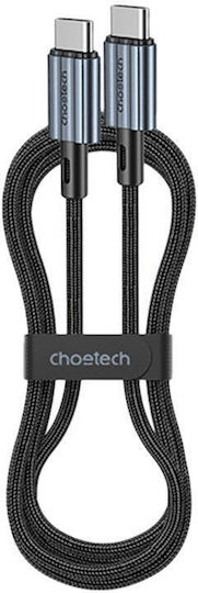 Choetech USB 2.0 Cable USB-C male - USB-C 60W PD Μαύρο 1.2m