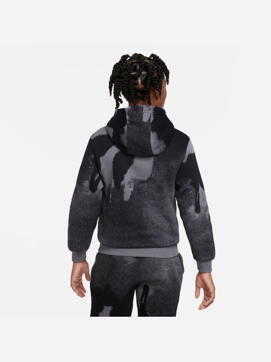 Nike Fleece Kinder Sweatshirt mit Kapuze Schwarz