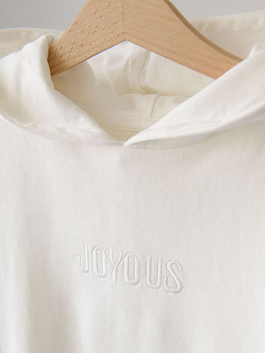 Kinder Sweatshirt mit Kapuze Weiß