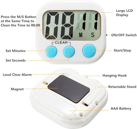 Countdown Digital Kitchen Timer