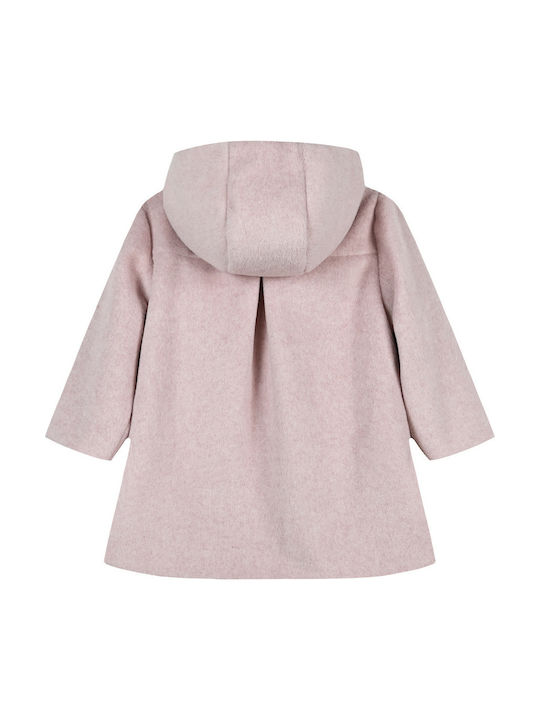 Kids' Coat Long with Hood Pink