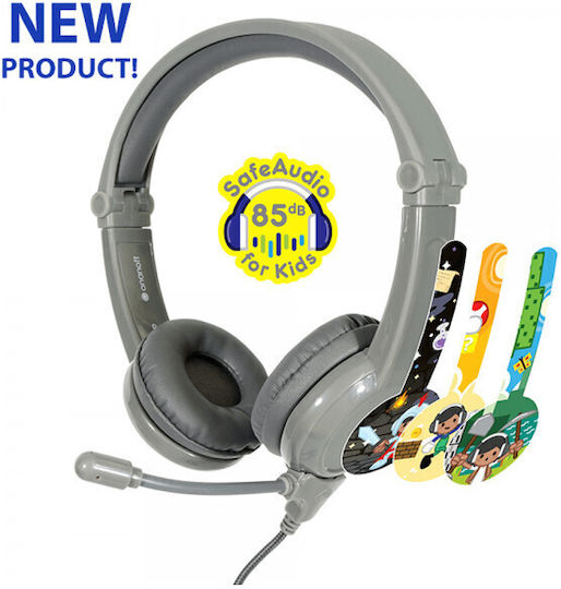 BuddyPhones Galaxy On Ear Multimedia Ακουστικά με μικρόφωνο σε Γκρι χρώμα