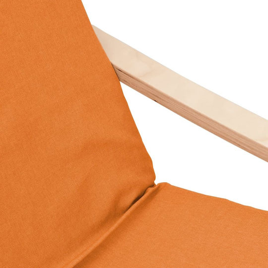 Πολυθρόνα με Υποπόδιο Πορτοκαλί 59x82x98cm