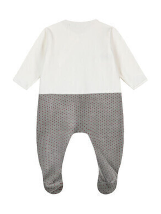 Energiers Baby Bodysuit Long-Sleeved Velvet Gray