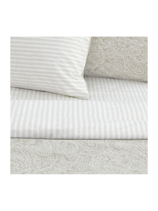 Lino Home Duvet Cover Set Cotton Queen with 2 Pillowcases 220x240 Pasilio Beige