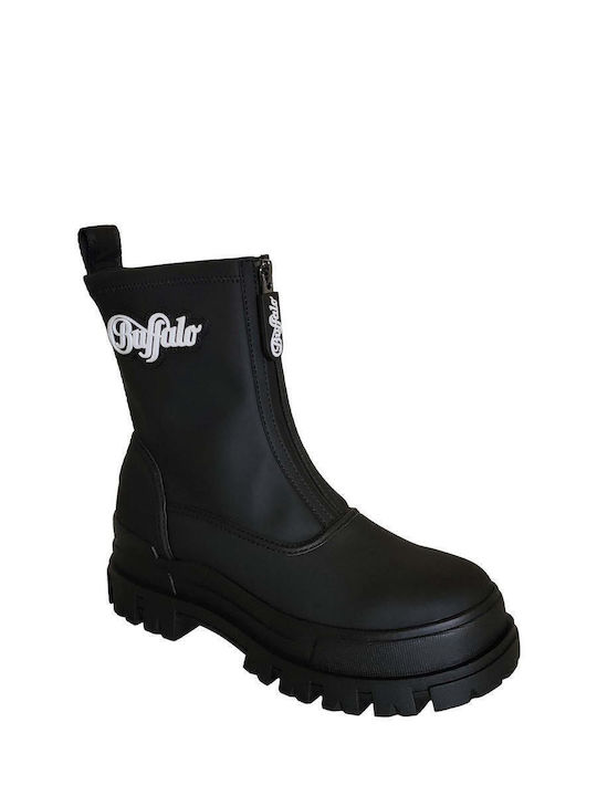 Buffalo Aspha Biker Boots Black