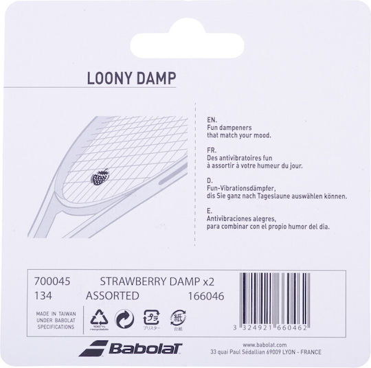 Babolat Strawberry Dampener X2 700045-134 Tennis Racket Vibration Dampener 2pcs