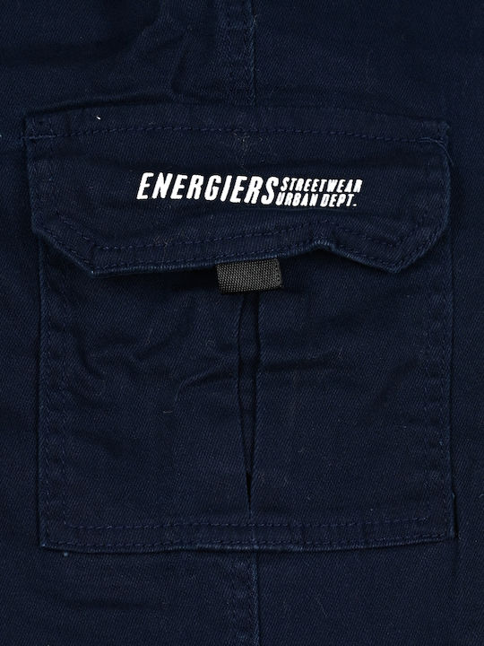 Kids' Cargo Fabric Pants Navy Blue