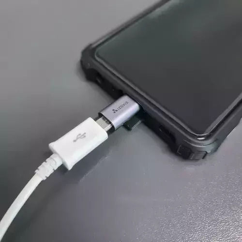 Izoxis Izoxis Конвертор USB-C мъжки към micro USB женски Сребрист 1бр