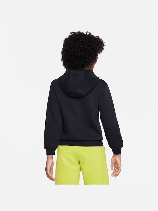Nike Cardigan pentru copii Fleece cu glugă Negru Club