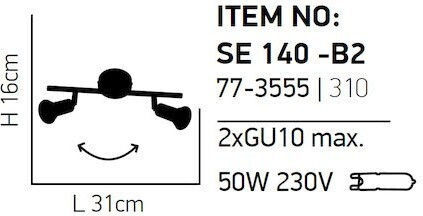 Home Lighting Double Spot with Socket GU10 in Copper Color