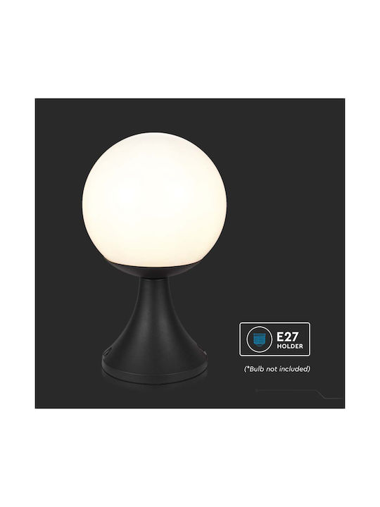 V-TAC Outdoor Globe Floor Lamp 60W IP44 for E27 Socket Black