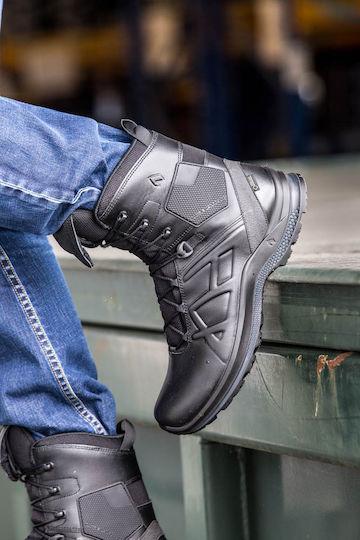 Haix Cizme Militare Black Eagle Tactical 2.0 GTX High Impermeabile Cu Membrană Gore-Tex 4 Anotimpuri Din Piele Negre