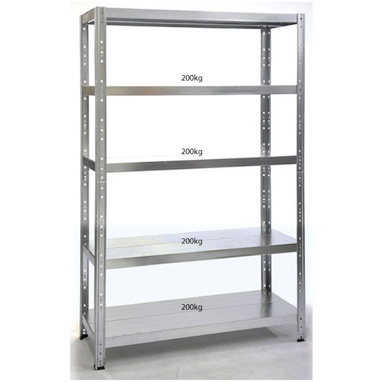 Bulle Dexion Galvanized Rack 120x50x200cm With 5 Shelves Total Load Capacity 1300kg