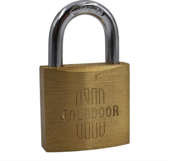 Golddoor Μπρούτζινο Λουκέτο Πέταλο με Κλειδί 30mm
