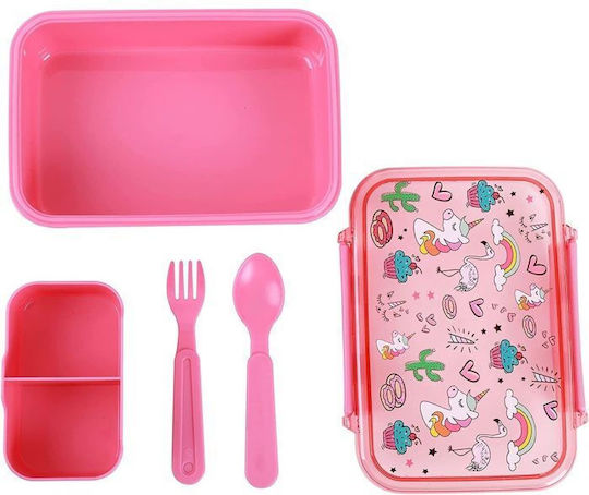 I-Total Unicorn Plastik Kinder Lebensmittelbehälter Einhörner 0.65Es Rosa 18 x 13 x 6cm