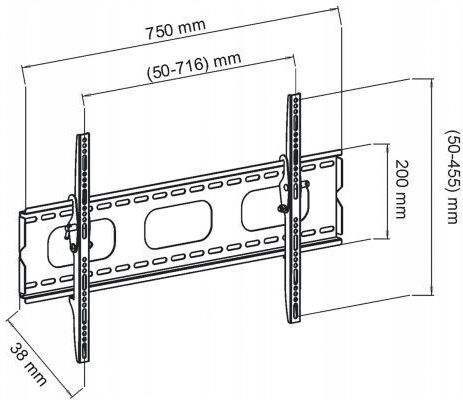 Art AR-18 Wall TV Mount up to 50" and 60kg