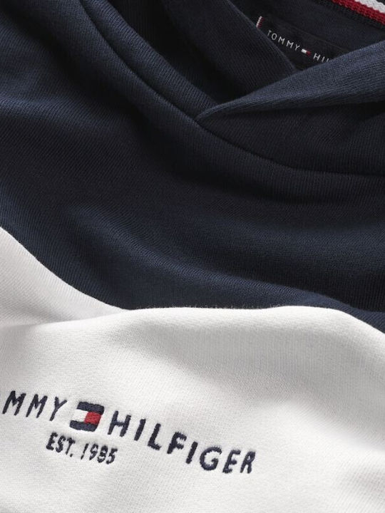 Παιδικό Φούτερ με Κουκούλα Navy Μπλε Essential Colorblock