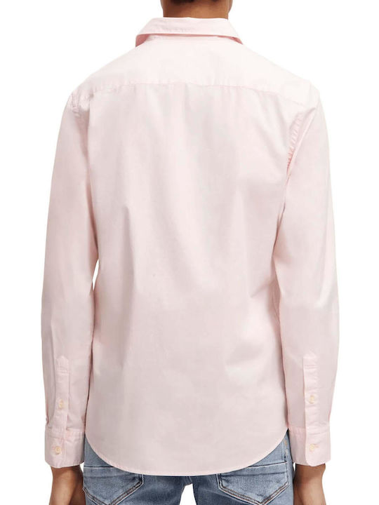 Scotch & Soda Men's Shirt Long Sleeve Pink