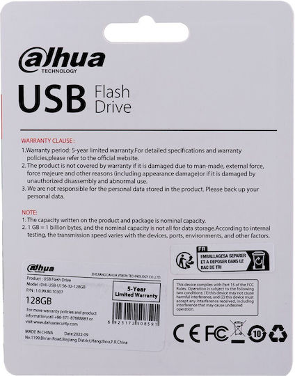 Dahua U156-32 128GB USB 3.2 Stick Μαύρο
