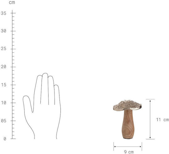 Butlers Decorative Mushroom made of Wooden 9x9cm 1pcs